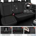 for Ford F150 Seat Covers Full Set 2009-2024 2025 2026 & F250 F350 F450 2017-2026 XL XLT Lariat Platinum and More Trims Breathable Ice Silk Leather & Waterproof Seat Protector(Black)