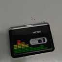 USB Cassette to MP3 Converter, Portable Walkman Cassette Audio Music Player Tape-to-MP3 Converter with Earphones, Volume Control, Auto Reverse, No PC Required (Black)