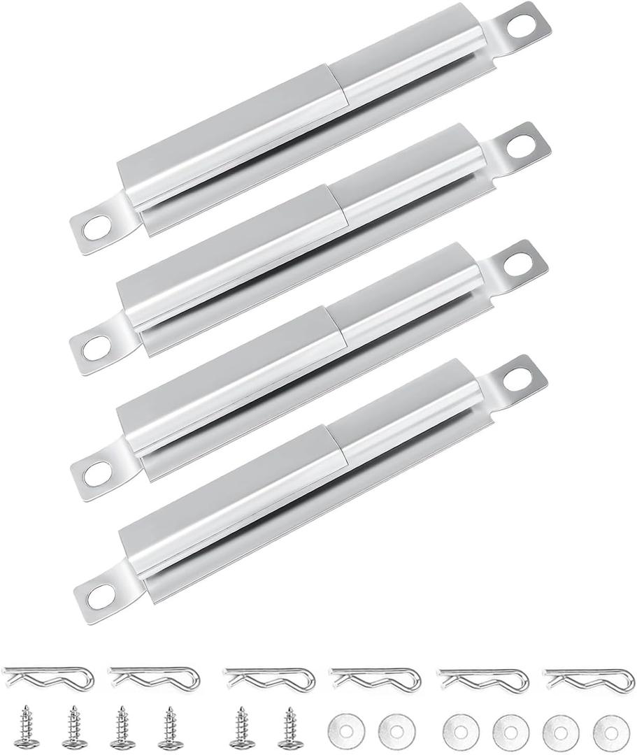 Hisencn 4 Pack 304 Stainless Steel Carryover Tubes - Universal Gas Grill Crossover Tube Replacement for Charbroil, Nexgrill 5-Burner & Most 4-5 Burner Grills