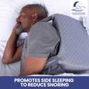 Positional Pillow - Anti-Snoring Memory Foam Pillow - Ideal for Throat Related Snoring Relief & Supports Healthy Side Sleep Positioning
