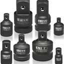 NEIKO 30223A 8 PC Impact Socket Adapter Set, Standard SAE Size, Cr-V Steel, Impact Driver & Wrench Conversion Kit, Locking Impact Socket Adapters & Reducer Set, Ball Detent, 1/4, 3/8, 1/2", 3/4, 1