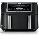 Ninja DZ550 Foodi 10 Quart 6-in-1 DualZone Smart XL Air Fryer with 2 Independent Baskets, Smart Cook Thermometer for Perfect Doneness, Match Cook & Smart Finish to Roast, Dehydrate & More, BLACK