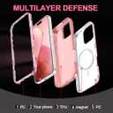 Casetego for iPhone 16 Pro Max Case,Compatible with MagSafe,[Military Grade Drop Test] Full Body Protection Slim Shockproof Rugged Marble Women Girls Case for iPhone 16 Pro Max 6.9 inch,Gold Bowknot