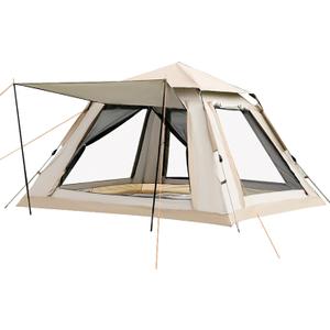 Instant Pop Up Camping Tent for 4-6 Person, 2 Mesh Windows & 2 Doors, Easy Set Up with Vestibule & Rainfly