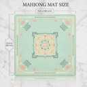 Mahjong Mat for Table 31.5" x 31.5" Noise Reduction & Non-Slip Rubber Mahjong Mats Thick Waterproof Square Table Cover for Board Games, Card Games (Green)