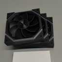 Galaxy 120mm PC Reverse Blade Case Fans, ARGB and PWM Cooling Fan PC, Axle Core Double Ring CD Pattern Module Computer Fans, Daisy-Chain 5V RGB Fan (Black 3 Pack)