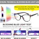 EYEURL 5 Pack Reading Glasses for Women-Cat Eye Blue Light Blocking Readers Fashion Computer Glasses with Spring Hinge Anti-Glare Readers for Women 2.25