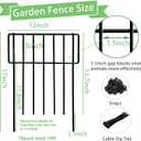 Thrivinest Animal Barrier, 20 Pack No Dig Decorative Fences, 17in(H) x20ft(L) Rustproof Metal Wire Small Garden Fence Border for Dogs Rabbits