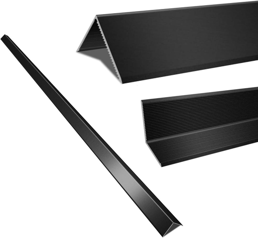 10PCS Aluminum Alloy Metal Corner Guards Black Wall Corner Protector 1.2" x 1.2" x 48" Wall Corner Protectors with 90 Angle, Corner Guards 20Ga / 0.8mm Thickness (3x3x120CM)