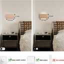 Wood Wall Sconce Indoor Wall Lights Hardwired 1 Pack Up and Down Wall Mount Light for Living Room Bedroom Hallway Corridor Conservatory Cool White 3000K(with led 4000K and 6000k)