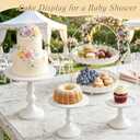 10 Pcs White Cake Stand Set Metal Cupcake Stands, Multiple Styles Dessert Display Tower for Candy Fruit, Cake Serving Trays for Birthday, Wedding, Anniversary, Baby Shower, Engagement Party