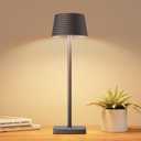 Cordless Table Lamps Rechargeable,Battery 6000mAh LED Portable Lights for Outdoor/Patio/Restaurant/Indoor Desk Lamp - IP54 Waterproof 3 Colors Stepless Dimming (Rust)