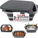 BBQ Prep Tub,30L Collapsible Cutting Board with Lid, Grilling Container, 24.2"L x 18.1"W