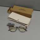 Madison Avenue Square Vintage TR90 Blue Light Blocking Reading Glasses for Women, Anti Eyestrain/Glare Computer Readers