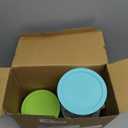 4 Pack Creami Swirl Pints & Lids for Ninja, Compatible with NC700 Series Ninja Swirl Ice Cream & Soft Serve Makers, with 4 Spoons & 64 Writable Labels, BPA-Free & Dishwasher Safe, Assorted Colors, One Missing