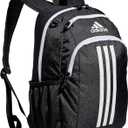 adidas Creator School Backpack for Girls & Boys  Durable Bookbag (OSFA, Black/White)