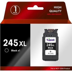 Topink 245XL Black Ink Cartridge for Canon Printer Ink 245 Black XL PG-245 PG 243 PG-243 Compatible with Cannon Pixma MX490 MX492 MG2522 TS3100 TS3122 TS3300 TS3322 TR4500 TR4520 TR4522 Printer