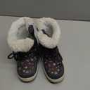 Apakowa Kids Girls Insulated Fur Winter Warm Snow Boots (8 Toddler) (Grey)