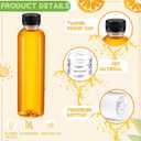 Dandat 50 Pcs 10 oz Clear Plastic Juice Bottles with Caps Reusable Empty Sensory Bottles Bulk Disposable Drink Storage Containers for Juicing, Drinking and Other Beverages