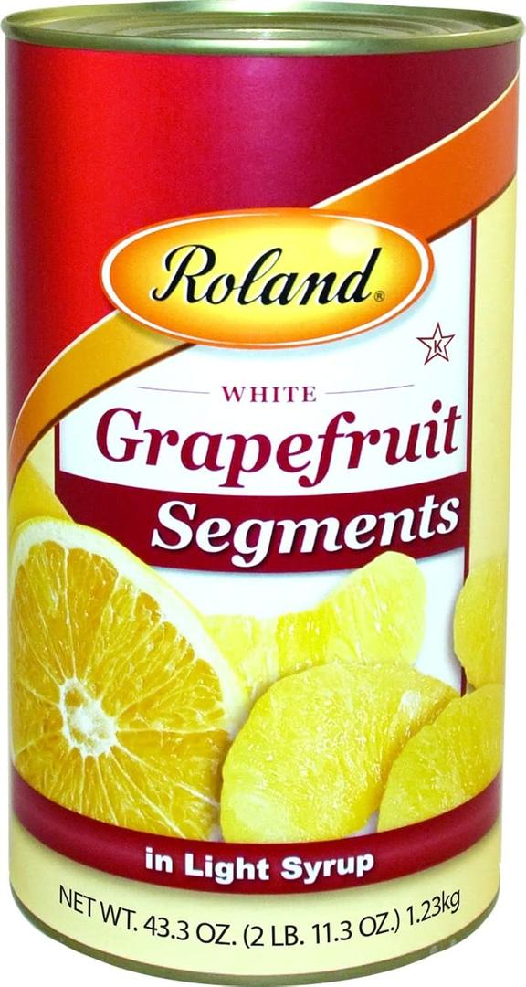 Roland Foods White Grapefruit Segments in Light Syrup, Specialty Imported Food, 43.3 Ounce Can, Pack of 4 (2.71 Pound (Pack of 4))