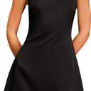 RIHOAS Women's Satin Mini Dress Cowl Neck Backless Mini Dress,Backless Sleeveless A-Line Party Cocktail Dress | Red,Cowl Neck,Backless,Sleeveless,Wedding Guest,Semi Formal,Elegant,Prom,Fall,Homecoming,Graduation,Birthday,2026 (Black, S)