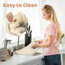 Ezebaby Portable Baby High Chair, High Chairs for Babies and Toddlers with Adjustable Legs, 6-in-1 Convertible to Booster Seat for Dining Table, Toddlers High Chair with Removable Cushions - Cream