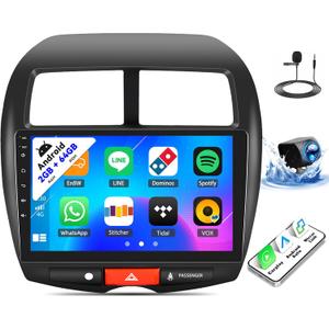 SIXTOP [2+64G] Android Car Stereo for Mitsubishi Outlander Sport ASX Peugeot 4008 2010-2019 with Carplay Android Auto Mirror Link 30 Themes 10.1 inch Touchscreen FM GPS Bluetooth+AHD Camera&MIC