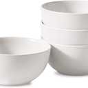 Cereal Bowls Set of 4, 24 oz Bowls for Kitchen, Ceramic Bowls for Salad, Fruit, Breakfast, Dessert, Stoneware Soup Bowls, Dishwasher & Microwave Safe, Matte White