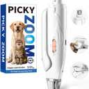 2-in-1 Dog & Cat Nail Clippers and Grinder with Light  Upgraded Safety Guard to Avoid Overcutting, Sharp Blade, Painless Quiet Pet Nail Claw Trimmers, Professional Grooming Tool for Large Small Pets (White)