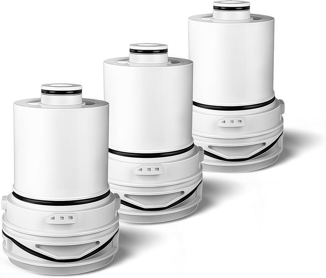 Shower Filter - Replacement Cartridges Compatible with Delta Clarifi, Reduces Dry Skin and Hair Damage (3 Pack)