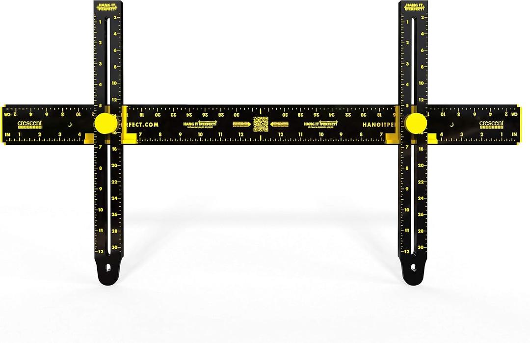 Hang It Perfect Picture Hanging Tool, Mirror Hanging Hardware, Adjustable, Metal, Black, 24"