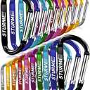 20pcs 2.7" Carabiner Clip Durable Carabeaner Hooks Small Carabiner D Clip