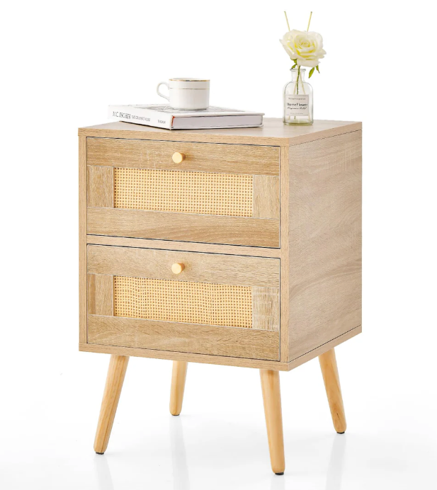 Giantex Rattan Nightstand 