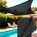 E.share 90%-95% Black Sun Shade Cloth 12FT x 8FT, Heavy Duty Outdoor Shade Netting with Reinforced Grommets, UV Resistant Breathable Fabric for Patio Garden Greenhouse Pergola Chicken Coop & Kennel