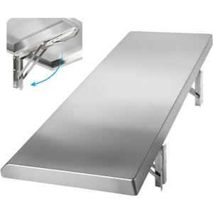 Folding Concession Shelf 36" x 18", Stainless Steel Drop Down Serving Food Shelf for Concession Windows