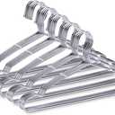 TIMMY Clothes Hangers 50 Pack Heavy Duty Stainless Steel Metal Hangers-16.5 Inch Ultra Thin Space Saving (Sliver)