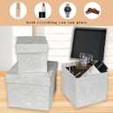 suosicn 4 Pack Cream White Gift Box,Assorted Sizes Square Gift Boxes for Birthday Parties, Wedding, Baby Shower and All Any Occasions