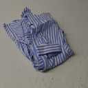Womens Striped Mini Dress Long Sleeve Belted Button Down Shirt Dress Summer Fall Casual Dress (Small, Blue)