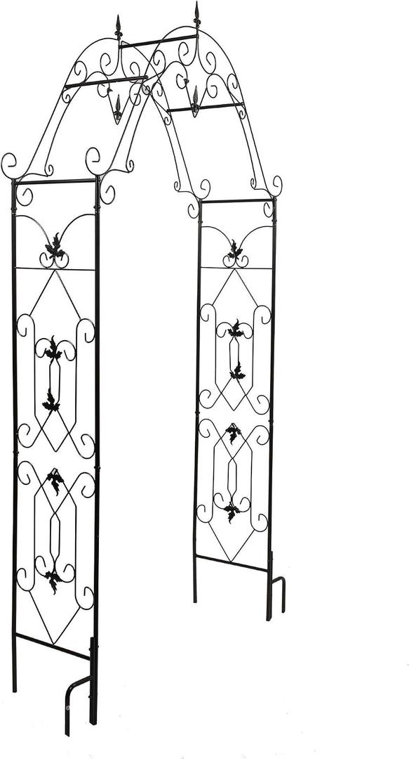 1. GO Steel Garden Arch, 8'1" High x 4'2" Wide, Garden Arbor for Various Climbing Plant, 16 x 50 x 97 inches