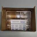 STORi Clear Plastic Vanity Makeup Organizer | 6-Compartment Holder for Brushes, Eyeshadow Palettes, & Beauty Supplies | Curved Front Design | Made in USA