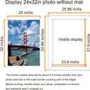 LUCKYLIFE 24x32 Picture Frame, Wall Hanging Poster Frames, Display Pictures 24 x 32 without Mat, Pack of 2, Black