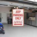 Vintage Metal Signs Car Room Decor for Boys Jeep Parking Only Garage Sign Funny Wall Decor for Men Bedroom