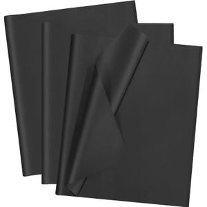 100 Sheets Black Tissue Paper Artdly 14 x 20 Inches Black Wrapping Paper Bulk for Weddings Birthday DIY Project Christmas