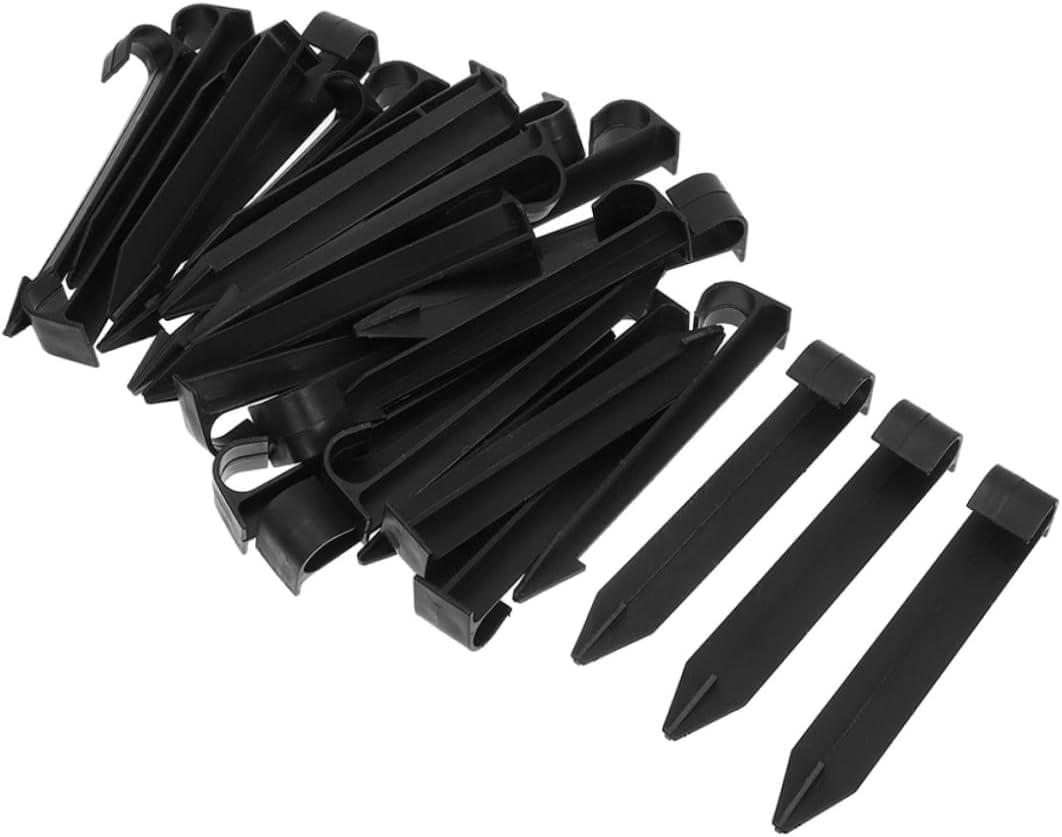 Totority 50pcs Pipe Fixing Bracket Drip Irrigation Hose Stakes for Lawn Watering System Garden Hose Reels Heavy Duty Stakes