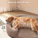 JOEJOY XL Orthopedic Dog Beds Large Sized Dog, Extra Large Washable Waterproof Oval Large Dog Bed with Removable Cover, Egg-Crate Foam Pet Bed with Bolster Sides & Non-Skid Bottom, Brown, 42''x31''