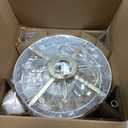 20" Boho Ceiling Fans with Lights, Fabric Fandelier Chandelier Ceiling Fan with Light Remote Control, Caged with 6 Speeds for Bedroom, Nursery(White)