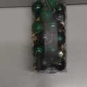 Emopeak 24Pcs Mini Christmas Balls Ornaments for Xmas Tree - 1.57 Inch Small Shatterproof Christmas Tree Decorations Hanging Ball for Holiday Wedding Party Decoration Dark Green