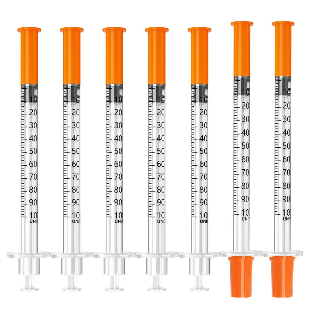 1ml 31G 5/16" (8mm) Syringes, Disposable Individually Package (100pcs)