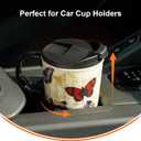 Topadorn Ceramic Coffee Mug Set of 2, 17 Oz Tea Cups with Handle and Lid for Latte, Tea, Cappuccino, Milk, Cocoa, Microwave&Dishwasher Safe, Flowers and Butterflies