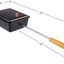 Campfire Popcorn Popper - Old Fashioned Popcorn Maker with Nonstick Finish and Extended Handle - Camping Gear and Campfire Cooking Equipment by Great Northern Popcorn (Black)